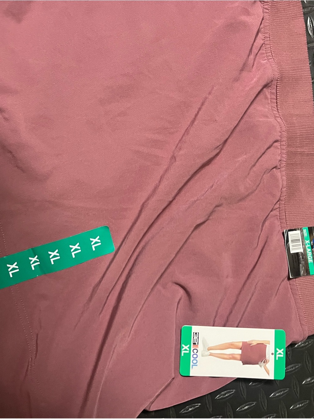 XL Mauve Seamless Skirt - Stretchy Rib Waist